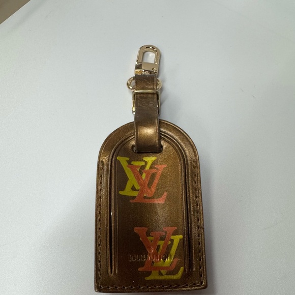 SOLD IN STORE-Louis Vuitton luggage tag custom painted. - Picture 2 of 4